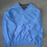 Bryan Nelson Men's Dobby Pullover Outerwear Jacket Blue Large