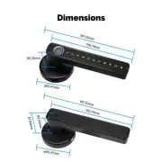 Bluetooth Smart Fingerprint Door Handle Lock Electronic Password Remote Unlock