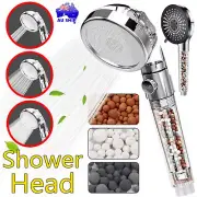 High Turbo Pressure Shower Head Bathroom Powerful Energy Water Saving Filter AU