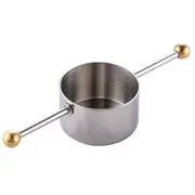 Measuring Cup Tools, Bar Measure Cocktail Jigger with Handle for Bar Tools Bar Accessories(1 Pcs) silver