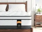 [Maxzzz] King Mattress in a Box 12 Inch Bamboo & Gel Infused Memory Foam Pocket Spring Hybrid Mattress - Medium Firm - Pressure Relief - Made in USA - CertiPUR-US Certified