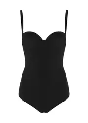 Wolford Mat De Luxe String Stretch-jersey Bodysuit - Black LC (Large C-Cup)