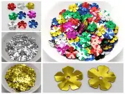 1100pcs 14mm Cup Flower Loose sequins Paillettes Sewing Mixed Color gold Silver