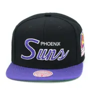 Mitchell & Ness Phoenix Suns Snapback Hat Cap - Black/Purple/Side Patch