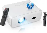Portable Projector, Built-in WiFi Projector System 11.0 Mini Projector Support 4