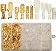 Feggizuli 480pcs 2.8mm 4.8mm 6.3mm Male and Female Spade Connectors Kit with Insulating Sleeve, Crimp Connectors Crimp Terminals Electrical Connectors, Electrical Terminals for Electrical Wiring