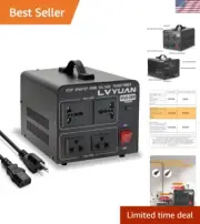 2000W Voltage Transformer Converter Step Up/Down Dual Outlets Universal Use
