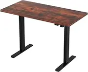 Artiss Electric Laptop Standing Desk Height Adjustable Sit Stand Desks 140cm X 70cm Desktop Table Office Study Computer Workstation Home Use (Rustic Brown Top + Black Frame) Whole Piece Monitor Riser