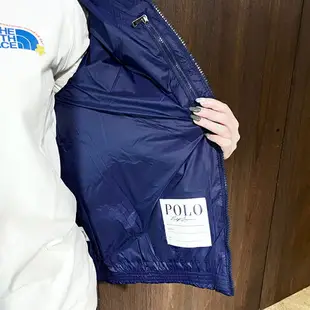 美國百分百【全新真品】Ralph Lauren 羽絨外套 連帽 青年版 RL 小馬 滿版 POLO 夾克 深藍 CS42