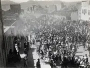 Troops returning to barracks after entrance into San'a Yemen circa .. Old Photo