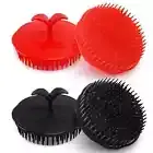 4 Pack Hair Scalp Exfoliator Brush Scalp Scrubber for Wet or Dry Hair Deep Clean