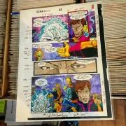 Silver Surfer Original Comic Book Art Color Test Page 90s