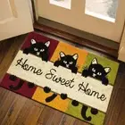 Non-slip Welcome Doormat Cat Pattern Kitchen Carpet Rug Floor Mat Home Decor