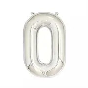 Catzon Number Balloons Giant Jumbo Number Foil Mylar Balloons for Birthday and Anniversary Decorations -Silver