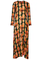 LA Double J Swing Printed Devoré Maxi Dress - Multicoloured - S (UK8-10 / S) S (UK8-10 / S)