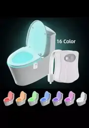 16 Colors Toilet Light Inside Bowl Human Motion Sensor Night Light