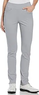 [PGA TOUR] Women's Golf Pants with Pull-on Waistband, Tummy Control, Moisture-Wicking, Sun Protection, Performance Stretch