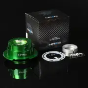 NRG STEERING WHEEL LOCK QUICK RELEASE ADAPTOR KIT GEN 2.5 GREEN BODY+FLARED RING