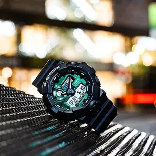 【CASIO 卡西歐】G-SHOCK 午夜綠時尚計時手錶(GA-700MG-1A)