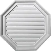 22"W X 22"H X 1 1/8"P, Octagon Gable Vent Louver, Non-Functional