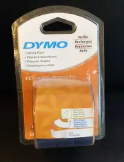 DYMO LetraTag Labeling Tape 12331 Variety Pack Refills White Paper Plastic Clear
