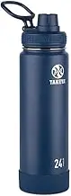 Takeya Actives 24 oz Vacuum Insulated Stainless Steel Water Bottle with Spout Lid, Premium Quality, Midnight Blue