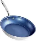 10 Inch Non Stick Frying Pan, Stainless Steel Pan for Cooking, Induction Fryi...