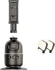 Snblzhef AI Smart Gimbal 360° Rotation Auto Face Tracking Gimbal with Double Fill Light for Smartphone Stabilizer Phone Holder
