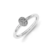 Sterling Silver Diamond Ring