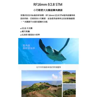 CANON RF 16mm F2.8 STM (台灣佳能公司貨) #餅乾鏡 #超廣角