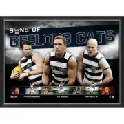 'SONS OF GEELONG' FRAMED SPORTSPRINT DANGERFIELD JOEL SELWOOD GARY ABLETT JNR