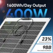 400W 12V Flexible Solar Panel Mono Caravan Camping Home Battery Charging Boat RV
