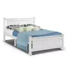 Bed Frame Queen Size Wooden White RIO Artiss