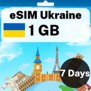eSIM Ukraine - 1 GB - 7 Days - Travel eSIM | QR code activation