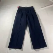 Dockers Pants Boys Youth 14 Blue Khaki Slacks Flat Front Straight Leg 27x28