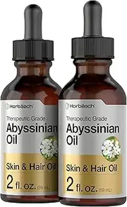 (2 x 2 fl oz (59 mL) Dropper Bottle) - Horbaach Abyssinian Oil 100% Pure 2 Dropper Bottles of 2 fl oz (59 ml) Skin & Hair Oil