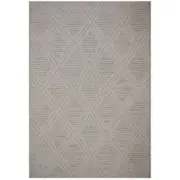 Hufflett 280 x 380cm Perla Light Grey Heat Set Polyester Rug