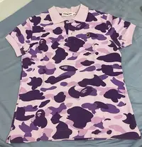 在飛比找Yahoo!奇摩拍賣優惠-A Bathing APE 迷彩polo衫，尺寸S號