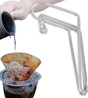 Cup Drip Spout, Stainless Steel Pourer for Camping Coffee Drainage, Multipurpose Water Bowl Drainage Skitter Spout, Water Bowl Pourer Portable Spout Skitter for Kettles Cooker Mugs