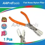 FLAT NOSE PLIER 5.5"ORANGE NYLON JAWS JEWELRY MAKING TOOLS BEAD WIRE WORK PL-026