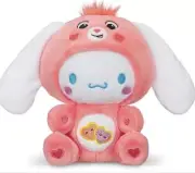 IN HAND Care Bears Hello Kitty 8" plush - CINNAMOROLL as LOVE A LOT BEAR - NEW