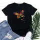 Butterflies tees Cotton Women t-shirt S-5XL純棉印花T恤女