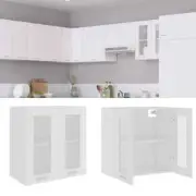 NNEVL Hanging Glass Cabinet White 60x31x60 cm Chipboard