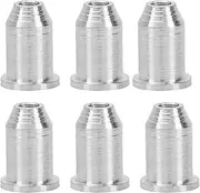 6 Pcs Iron Electric Guitar String Ferrules, Guitar String Cap Instrument Accessories, Replacement Accessories for Electric Guitars, Enhance Resonance and Sound (Silver)