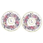 2PK Roses & Butterflies Ceramic Trivet Decorative Serving Platter 20cm Round