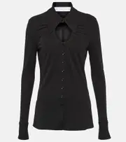 [Proenza Schouler] Proenza Schouler White Label cutout jersey top AU 4 black