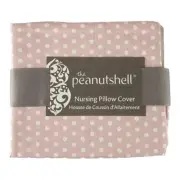 The Peanut Shell Nursing Pillow Cover Pink & White Polka Dots Coral Dot