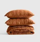 Quince Full/Queen Linen Box Terracota Quilt Set