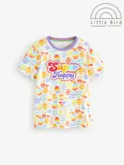 Little Bird by Jools Oliver Lilac Purple Colourful Short Sleeve Super Hoppy T-Shirt (AA5943) | $28 - $37