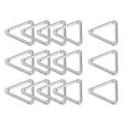 Metal Triangle Ring Buckles (30x28x3mm) 15pcs, Webbing Bag Clasps